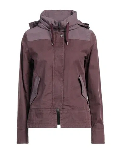 Herno Woman Jacket Dark Purple Size 6 Cotton, Polyester