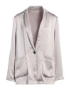 Herno Woman Jacket Grey Size 16 Polyester In Grey