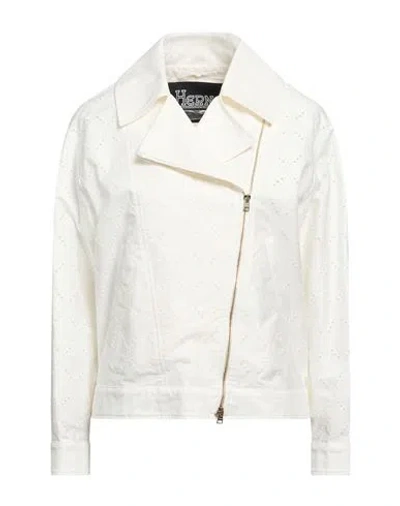 Herno Woman Jacket Ivory Size 6 Cotton In White