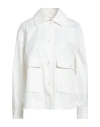 Herno Woman Jacket Ivory Size 8 Cotton In White