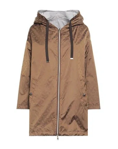 Herno Woman Overcoat & Trench Coat Khaki Size 16 Polyamide, Polyester, Cotton, Acetate In Beige