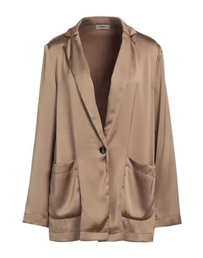 Herno Woman Jacket Khaki Size 16 Polyester In Beige
