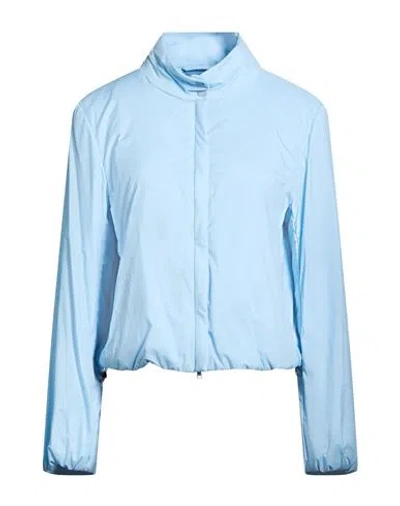 Herno Woman Jacket Light Blue Size 14 Polyamide, Polyurethane Coated