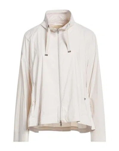 Herno Woman Jacket Light Grey Size 10 Polyamide, Elastane, Cotton, Polyester In Neutral