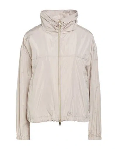 Herno Woman Jacket Light Grey Size 16 Polyester In Neutral