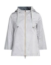 Herno Woman Jacket Light Grey Size 2 Polyamide, Polyester, Cotton, Acetate