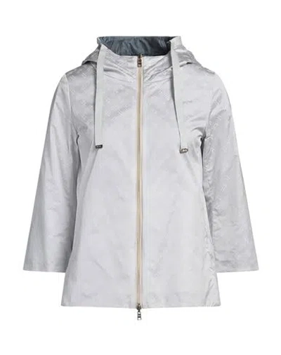 Herno Woman Jacket Light Grey Size 2 Polyamide, Polyester, Cotton, Acetate In Grey