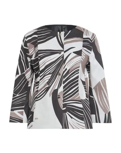 Herno Woman Jacket Light Grey Size 6 Cotton, Polyurethane