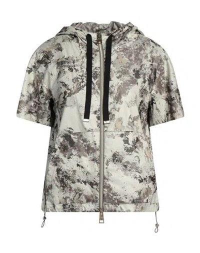 Herno Woman Jacket Light Grey Size 6 Cotton, Polyurethane, Acetate