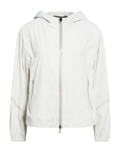 Herno Woman Jacket Light Grey Size 6 Polyamide, Elastane, Polyurethane In Gray