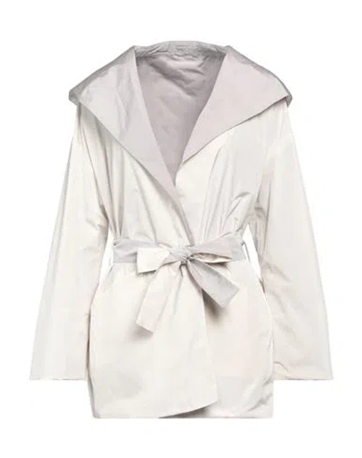 Herno Woman Jacket Light Grey Size 6 Polyester In Grey
