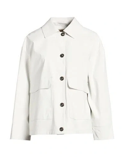 Herno Woman Jacket Light Grey Size 6 Polyester, Polyurethane In Neutral