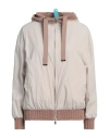 Herno Woman Jacket Light Grey Size 8 Polyamide, Elastane, Wool In Grey