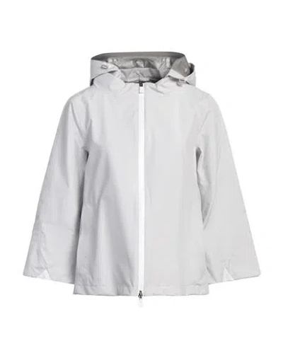 HERNO HERNO WOMAN JACKET LIGHT GREY SIZE 8 POLYESTER, PTFE - POLYTETRAFLUOROETHYLENE