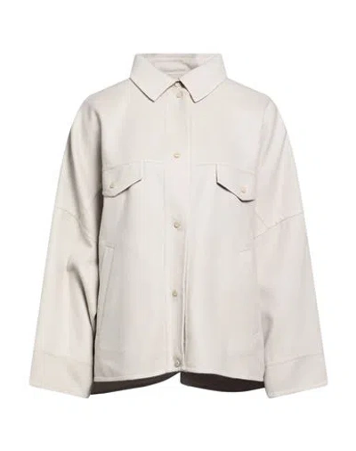 Herno Woman Jacket Light Grey Size 8 Virgin Wool, Polyester In Gray