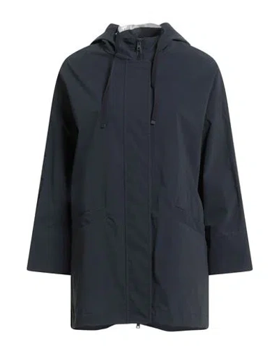 Herno Woman Jacket Midnight Blue Size 10 Cotton, Polyurethane, Acetate