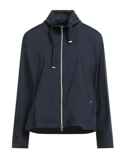 Herno Woman Jacket Midnight Blue Size 6 Polyamide, Elastane, Cotton, Polyester