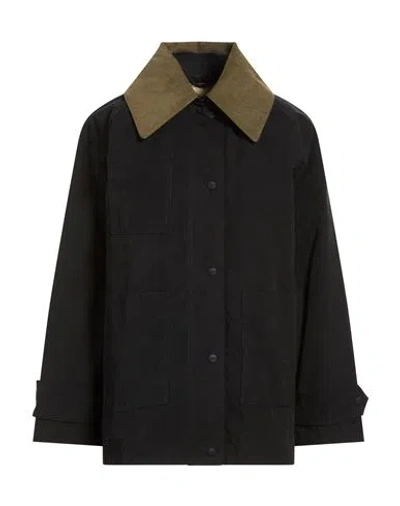 Herno Woman Jacket Midnight Blue Size 8 Cotton, Polyester, Polyamide In Black