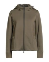 Herno Woman Jacket Military Green Size 6 Cotton, Polyamide, Polyester In Green