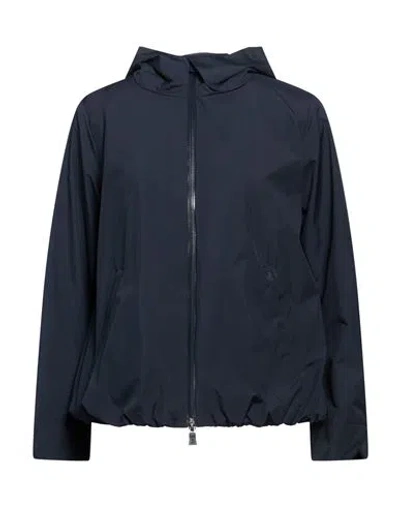 Herno Woman Jacket Navy Size 8 Polyester In Blue