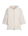 Herno Woman Jacket Off White Size 6 Polyester In Off White
