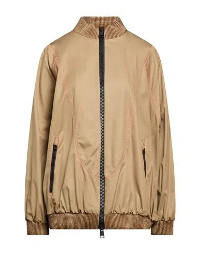 Herno Woman Jacket Sand Size 10 Cotton, Polyamide In Brown