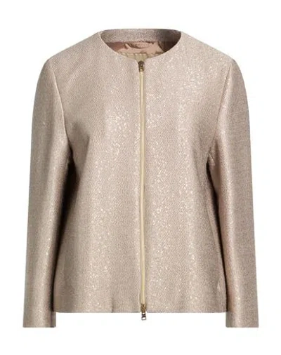Herno Woman Jacket Sand Size 6 Virgin Wool, Polyamide