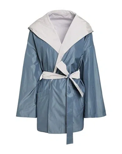 Herno Woman Jacket Slate Blue Size 14 Polyester In Blue