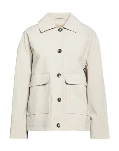 Herno Woman Jacket Taupe Size 0 Polyester, Polyurethane In Gray