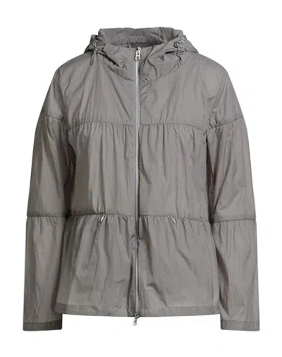 Herno Woman Jacket Taupe Size 4 Polyamide In Gray