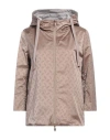 Herno Woman Jacket Taupe Size 6 Polyamide, Polyester, Cotton, Acetate In Grey