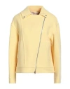 Herno Diagonal Zipper Jacket In Yellow