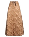 Herno Woman Maxi Skirt Camel Size 4 Polyamide, Cotton, Polyester In Beige