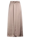 Herno Woman Maxi Skirt Taupe Size 8 Polyester, Cotton In Neutral