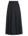 Herno Black Skirt With Elastic Drawstring Waist In Tech Fabric Stretch Woman In Black