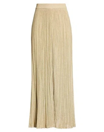 Herno Woman Midi Skirt Gold Size 4 Viscose, Polyester