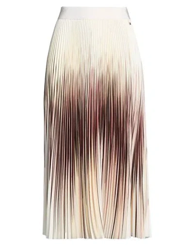 Herno Woman Midi Skirt Ivory Size M Polyester In White
