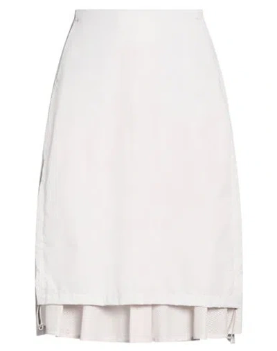 Herno Woman Midi Skirt Light Grey Size 6 Polyester In White