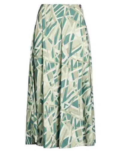 Herno Woman Midi Skirt Military Green Size 6 Polyester