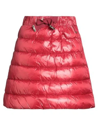 Herno Woman Mini Skirt Red Size 10 Polyamide In Multi