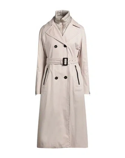 Herno Woman Overcoat & Trench Coat Beige Size 10 Cotton In Gray