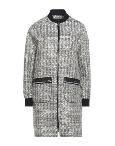 Herno Woman Overcoat & Trench Coat Black Size 8 Viscose, Cotton, Polyamide, Acrylic, Metallic Fiber