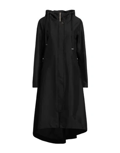 Herno Woman Overcoat & Trench Coat Black Size 4 Polyester, Polyamide, Elastane, Cotton, Acetate