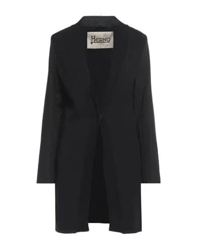 Herno Woman Overcoat & Trench Coat Black Size 6 Cotton