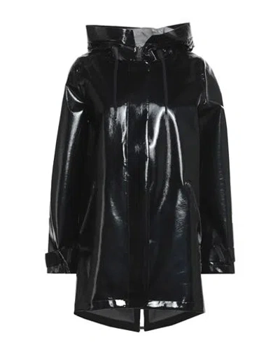 Herno Laminar Woman Overcoat & Trench Coat Black Size 8 Polyester