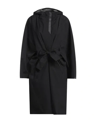 Herno Woman Overcoat & Trench Coat Black Size 6 Polyester, Ptfe - Polytetrafluoroethylene
