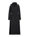 Herno Woman Overcoat & Trench Coat Black Size 6 Polyester, Ptfe - Polytetrafluoroethylene