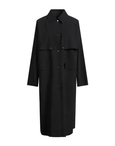 Herno Woman Overcoat & Trench Coat Black Size 8 Polyamide, Elastane