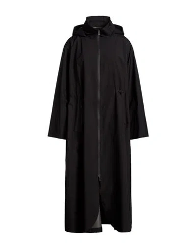 Herno Woman Overcoat & Trench Coat Black Size 8 Polyester, Ptfe - Polytetrafluoroethylene