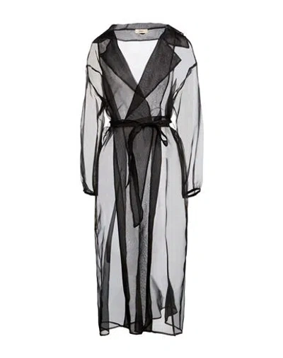 Herno Woman Overcoat & Trench Coat Black Size 8 Silk
